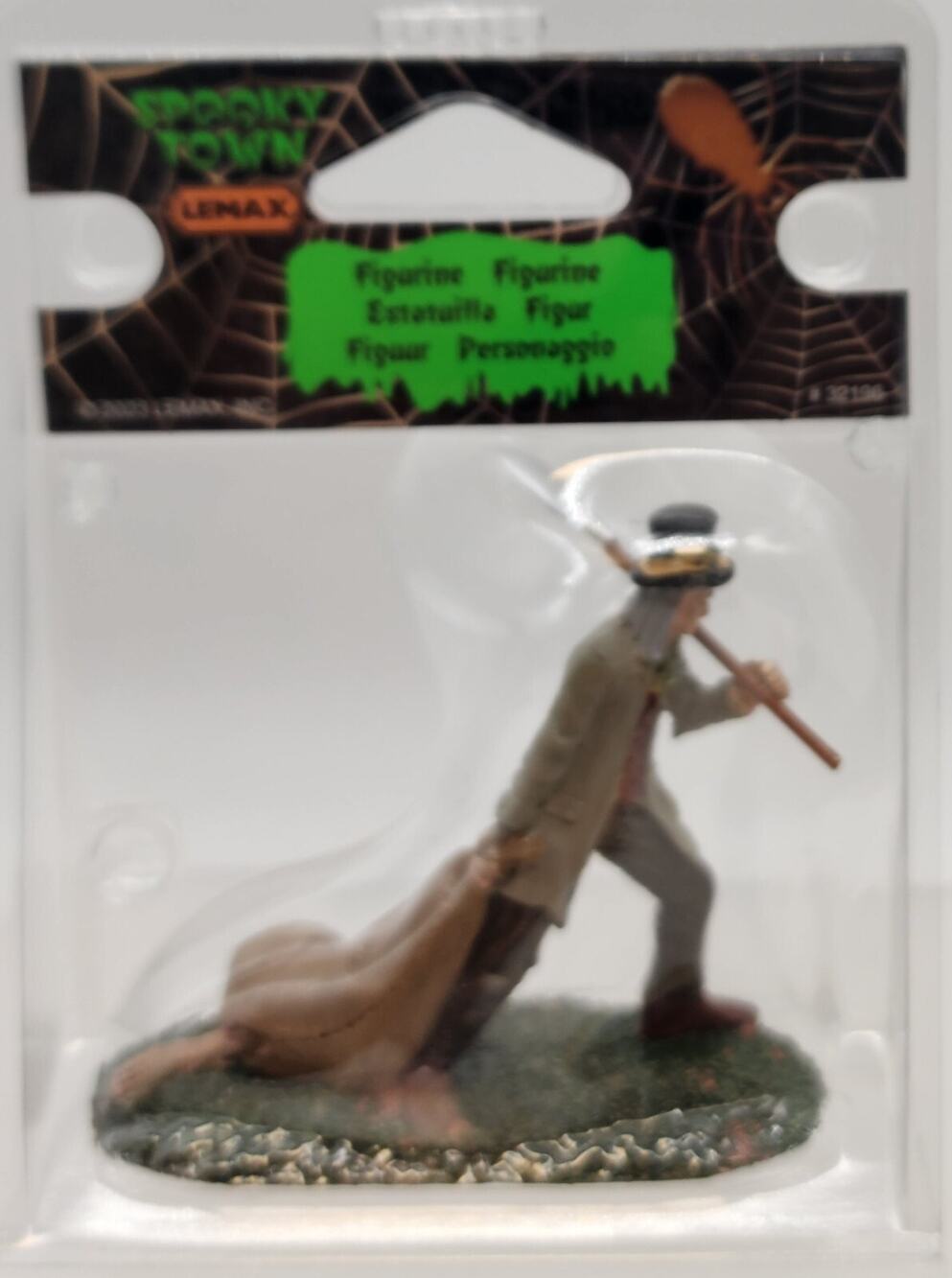 New LEMAX Spooky Town 2023 GRAVE DIGGER& BODY BAG #32196 Holiday Village